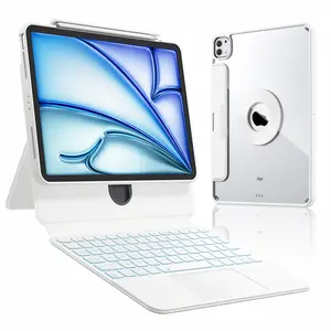 Lecsas Stylish Keyboard Case for iPad with Foldable Stand Slide Rails