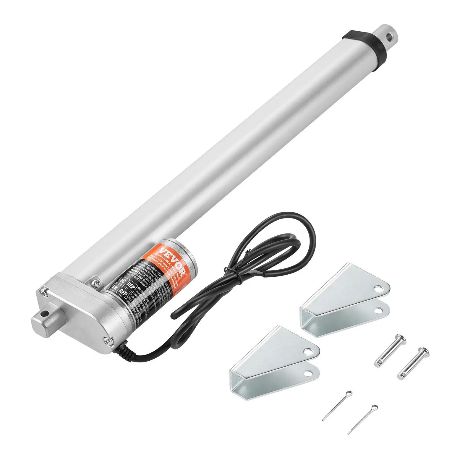 【BackToSchool】VEVOR Linear Actuator 12V,12 Inch High Load 330lbs/1500N Linear Actuator0.19"/s Linear Motion Actuator with Mounting Bracket and IP54 Protection