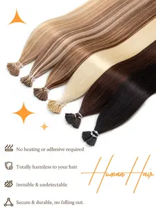 I TIP Hair Extensions Invisible I-Style Hair Extensions Real Human Hair Easy Care Party Suitable Remi Hair Lengths 12-22 Inches Pack Size 30g