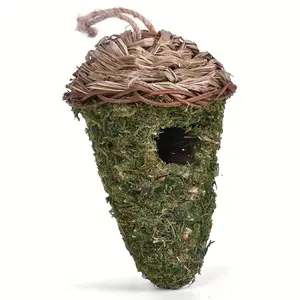 Natural Moss Hummingbird House, Hanging Hummingbird House Swing Nest, Outdoor Garden & Window Decoration, Bird Lovers Gift, Outside