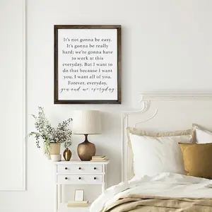 You and Me Everyday — Romantic Couple's Decor, Wall Signs, The Notebook Movie Quotes, Valentine's Day, Gifts for Her Poster Unframe