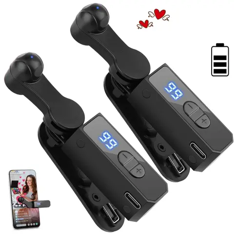 Wireless Rechargeable Auto Clicker Button - Portable Phone Accessories for iPhone/iPad/Android Cells, Games, Repetitive Tasks, 107 Adjustable Speed, Black