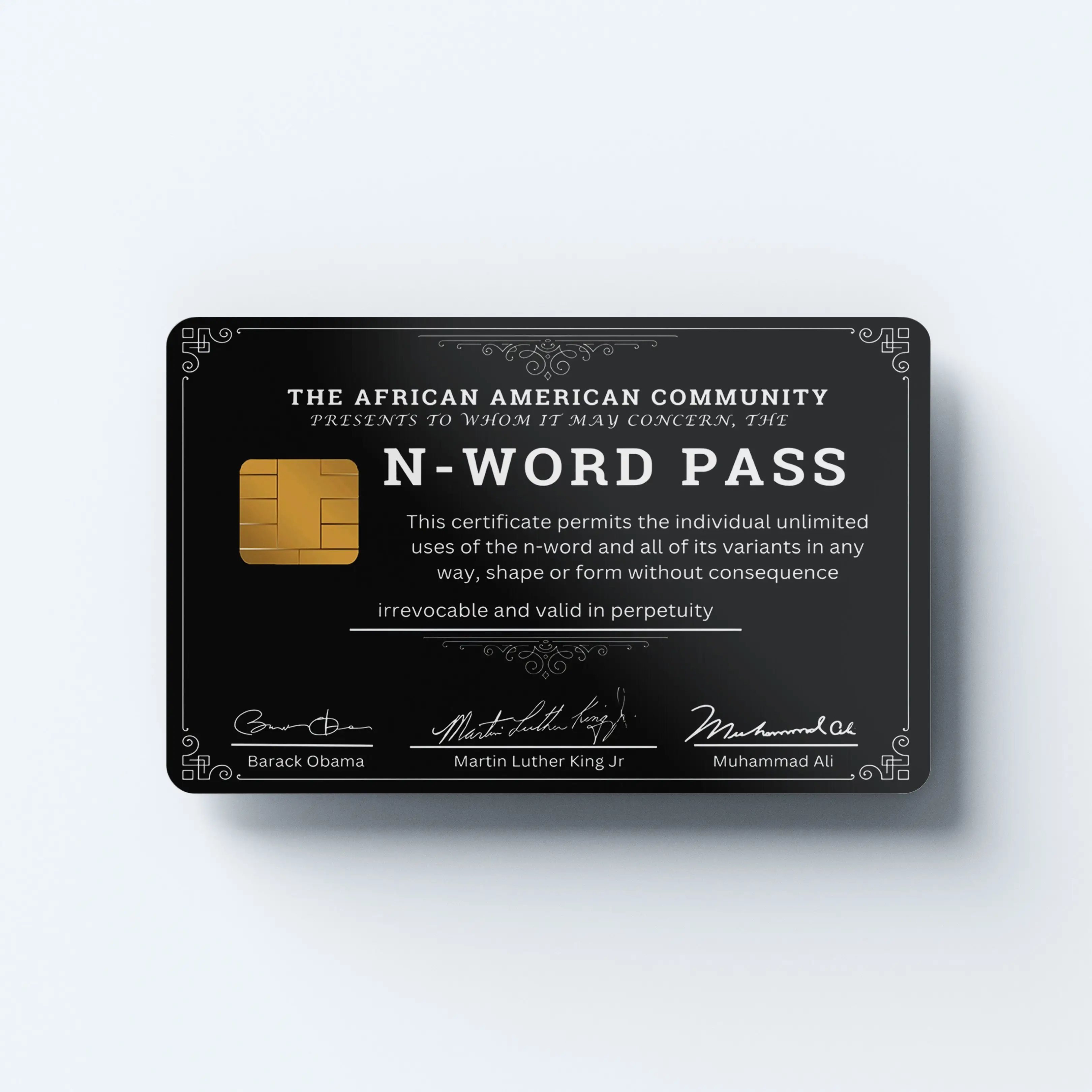 N-Word Pass Custom Vinyl Credit Card Sticker by CC Wraps