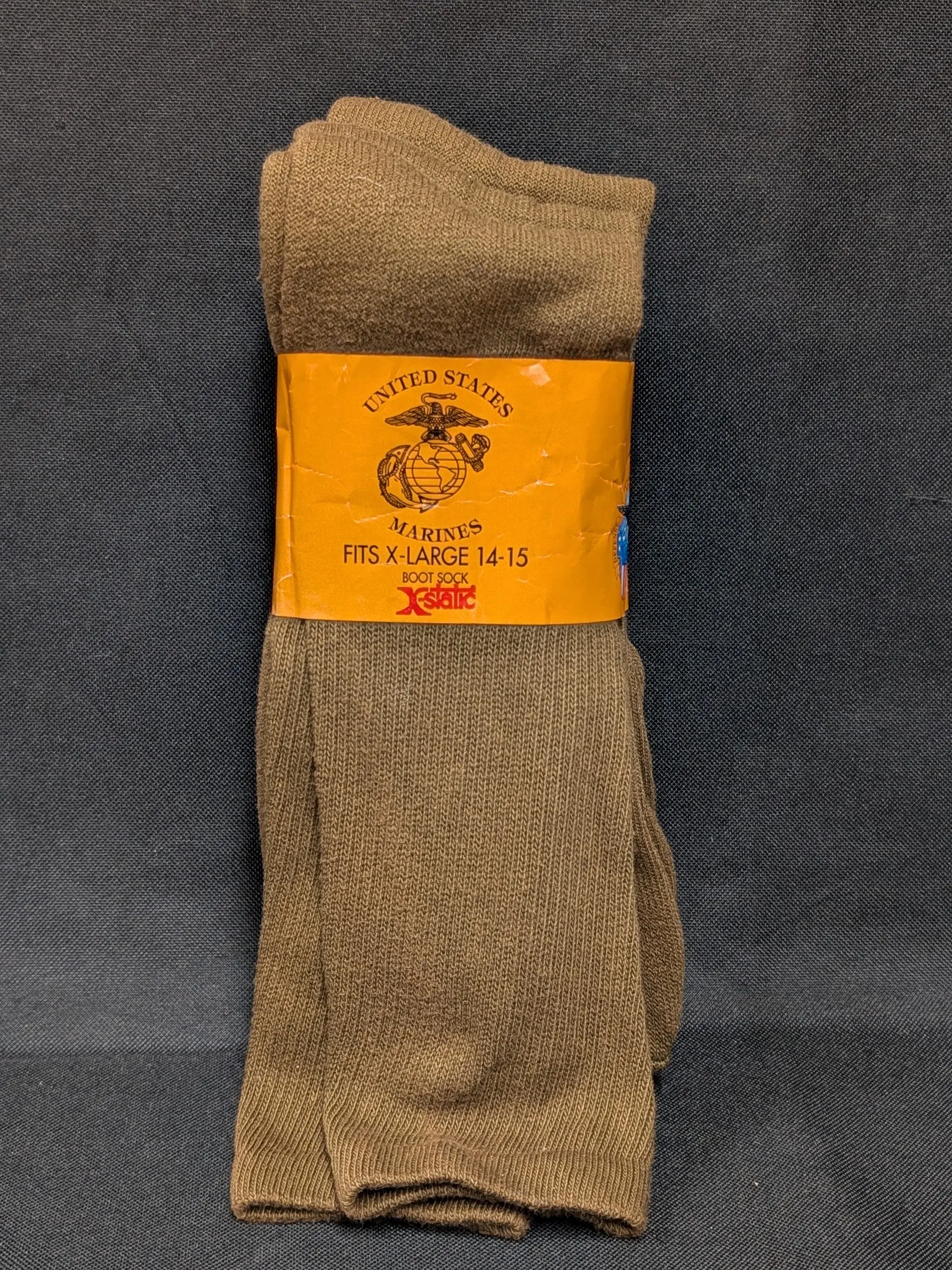 3 Pack USMC Coyote Brown X-Static Boot Socks