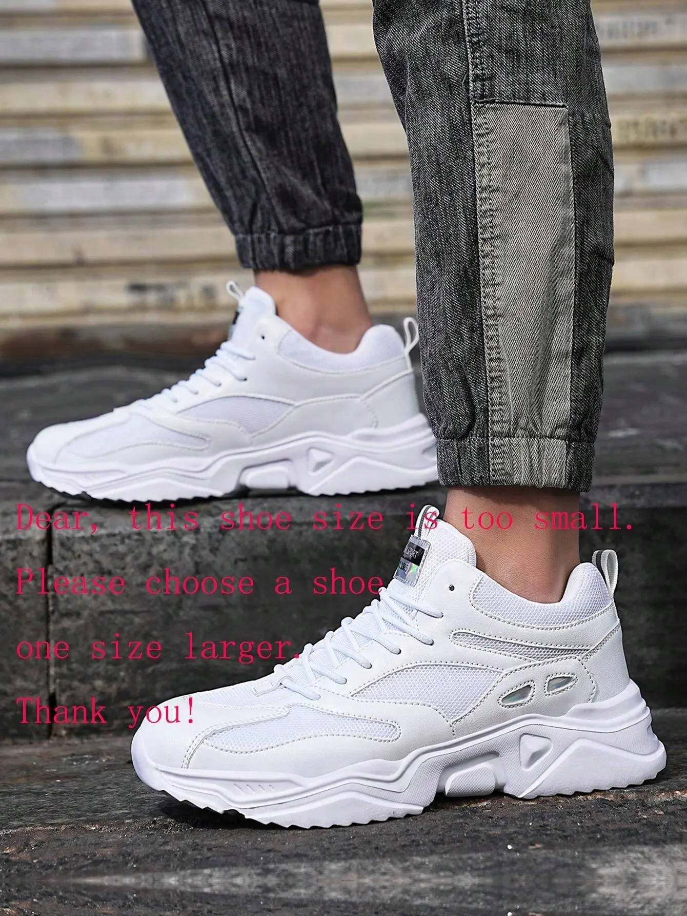 New Men's Thick-Soled Mesh Breathable Round-Toe Lace-Up Dad Sneakers treadmill wear Shoe Running beginner  running  shoes