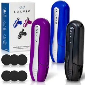 3Pcs Portable Microfiber Eyeglass Cleaner | Included 6-Piece Replacement Pads | Easy & Effortless Clean Technology | On-The-Go for Travel & Commutes