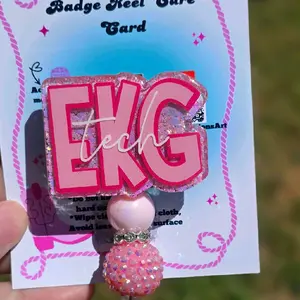 EKG tech/nurse badge reel