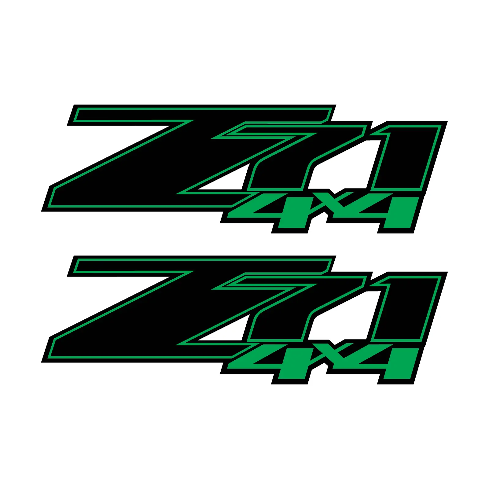 Z71 4x4 Truck Decals  Stickers for 1500 2500  / Green
