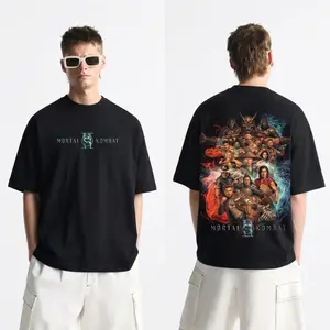 Mortal Kombat II Movie Heavyweight T-Shirt – Retro Arcade Game Tee, Vintage MK2 Graphic Shirt, 90s Gaming Streetwear