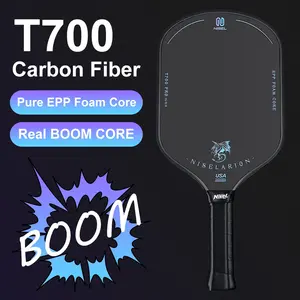 Boomstik Pickleball Paddle, Foam Core, Durable Eastman T700 Carbon Fiber Surface, High Friction, Versatile Control & Power