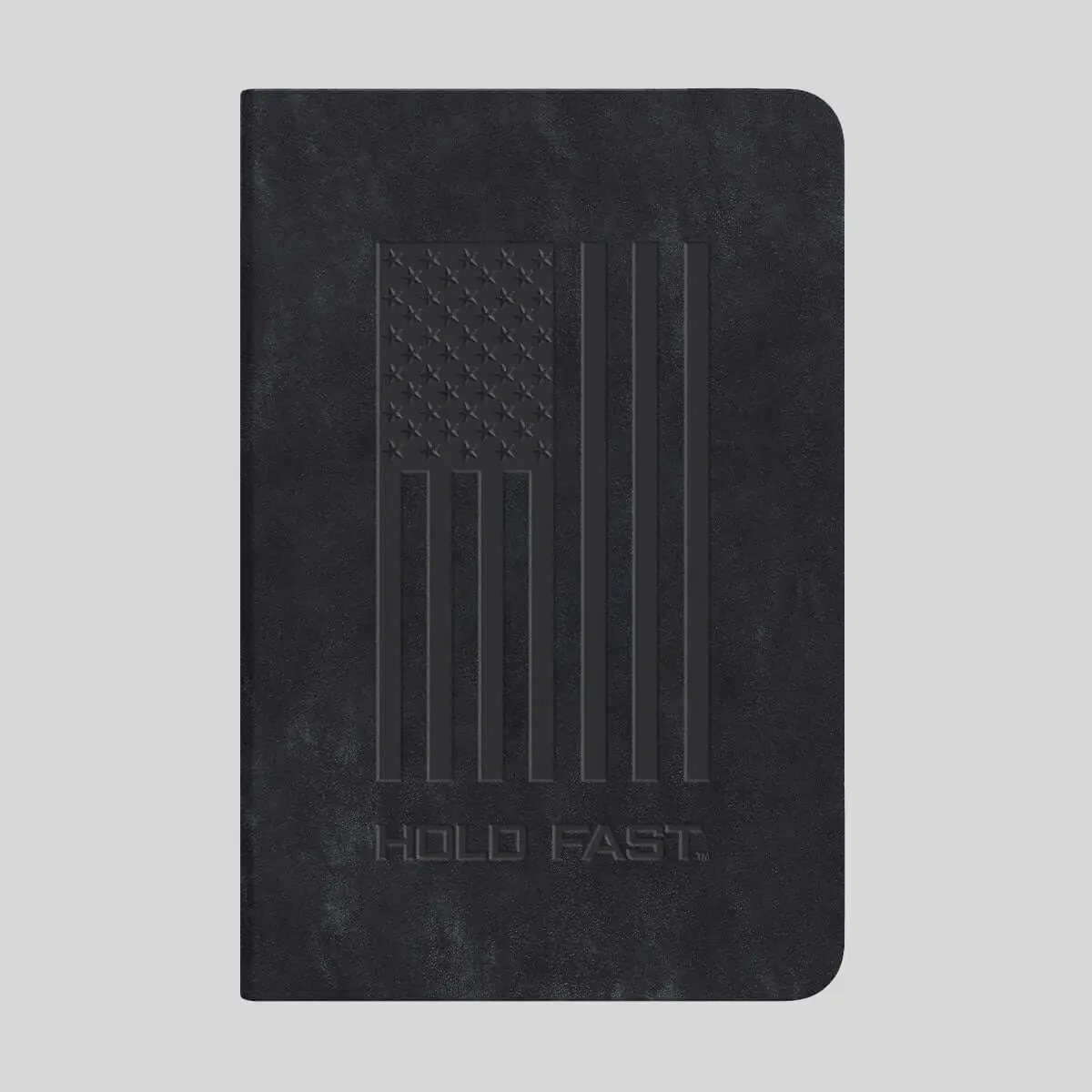 HOLD FAST Men's Faux Leather Journal - Black, 5.75" x 8.5" x 0.75", 192 Lined Pages, for Bible Study Notes, with Inspirational Quotes