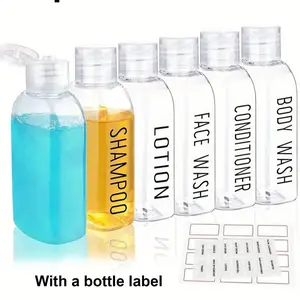 3.4oz Leak-Proof Travel Bottle with Flip Lid, Empty Cosmetic Dispenser, Includes Labels, Portable for Toiletries, Shampoo, Lotion, Haircare