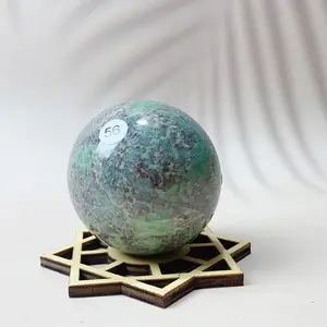Amazonite Garnet Crystal Sphere Home Decoration Energy Healing Mineral Sphere Meditation Gem