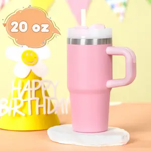 leak-proof bottle 20 0z Insulate tumblerTumbler with Handleand Straw for Kids, Stainless Steel Vacuum InsulatedTumbler Keep Cold Heat and lce, Gifts for Children Cups