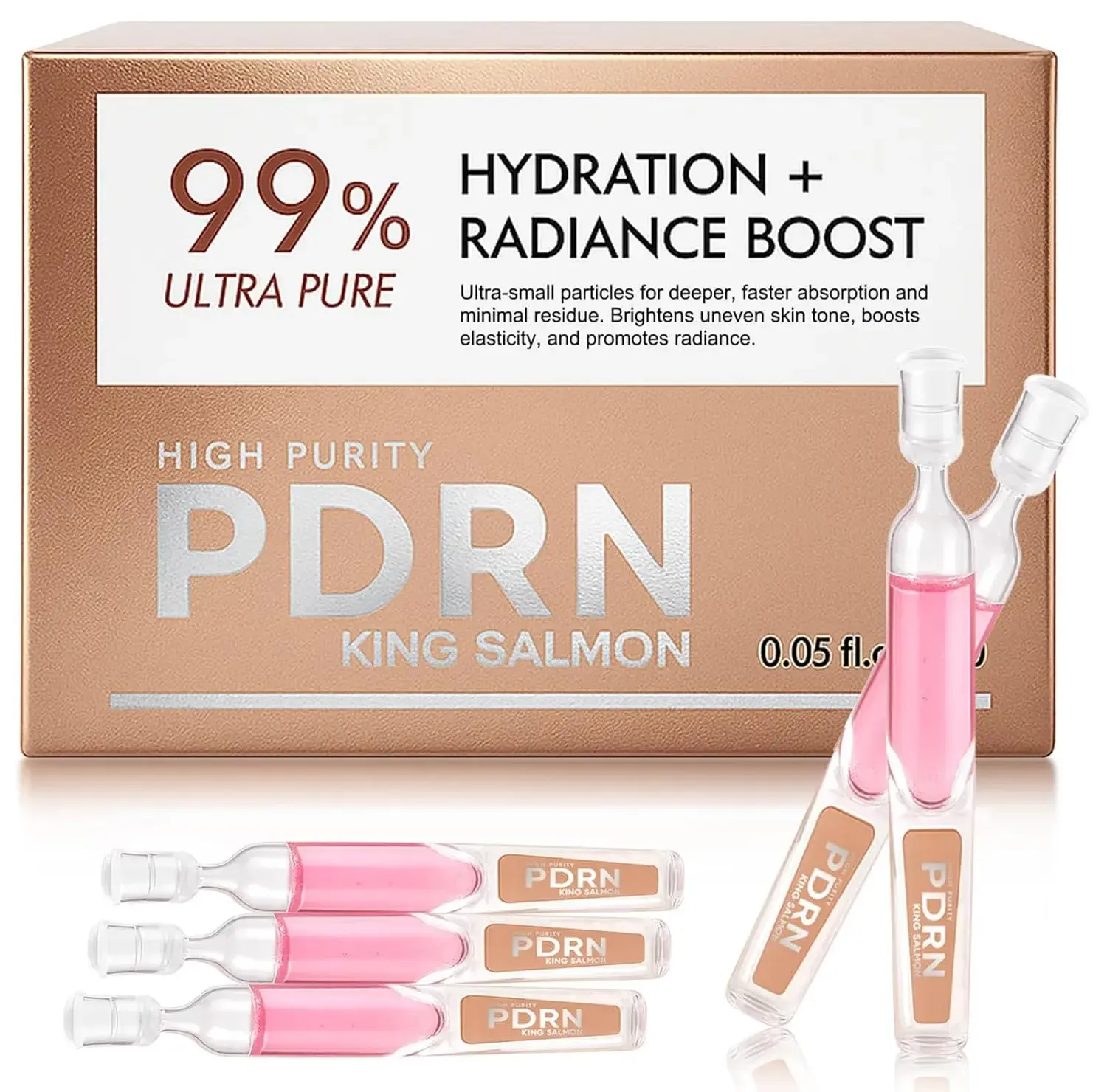 Salmon DNA Serum 99% PDRN Intensive Ampoule Collagen Glutathione Hyaluronic  Acid Korean Skincare Anti-Aging Hydration Radiance Boost