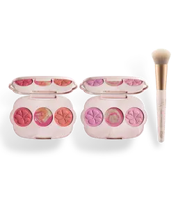 r.e.m. beauty x Wicked: For Good couldn't be lovelier blush set - two cherry blossom blush palettes and blush brush, matter & shimmer, vegan, pink & coral