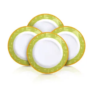 Precise Portions Portion Control Side Plates 6-inch, Breads or Desserts Plates, Set of 4