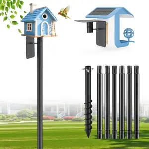 Heavy Duty Bird Feeder Pole - 88" Adjustable Bird House Stand Outdoor, Anti-Tip Auger &  Mount for  Camera Birdfeeder,Bluebird House, Bird Buddy, Birdfy
