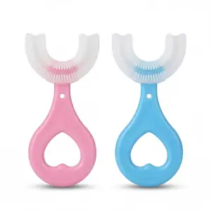 2-pack U-shaped toothbrushes, Easy to Hold high-quality soft manual training toothbrushes Daily Use.