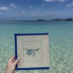 Hung Out to Dry Needlepoint Canvas – Coastal Swimwear Needlepoint – 18 Mesh Canvas – Summer Stitch – Canvas Only