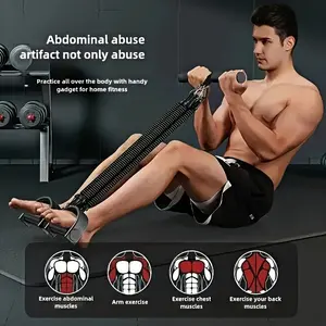 Multifunctional Foot Puller Set, Tpe Resistance Band, Full Body Workout, Workout Straps, Push-Up Helper, Leg and Ab Muscle Training, Stackable Fitness Equipment