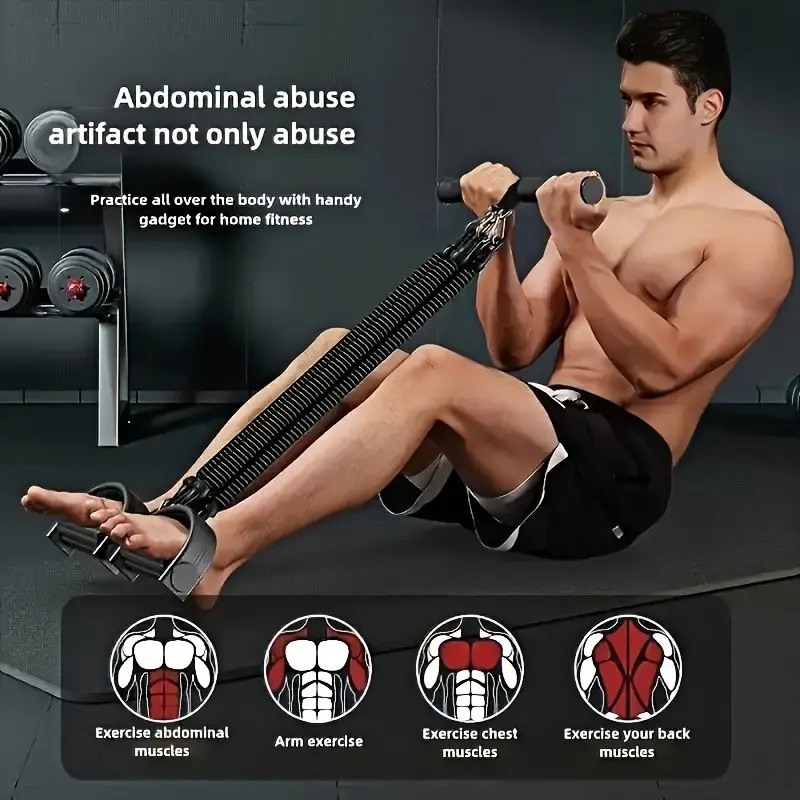 Multifunctional Foot Puller Set, Tpe Resistance Band, Full Body Workout, Workout Straps, Workout Accessories, Push-Up Helper, Leg and Ab Muscle Training, Stackable Fitness Equipment, Home Workout Equipment, Home Gym, Workout Bands, Home Gym Gear