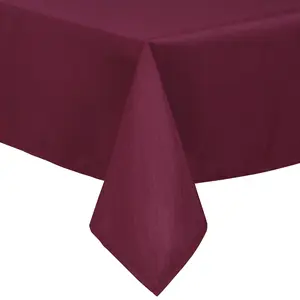 Unique Bargains Rectangle Tablecloth - and Wrinkle Washable Burgundy Table Cloths, Dining Table Cover Protector for Parties Holiday Indoor Outdoor 55x63 Inches
