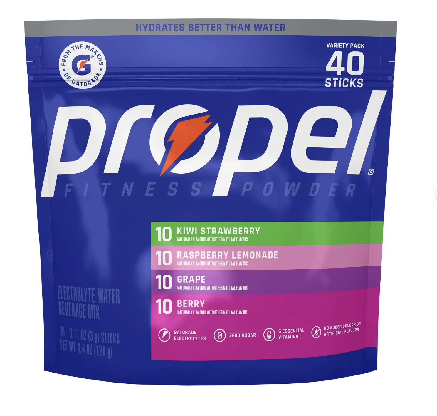 Propel Fitness Powder Variety Pack, 40 pack