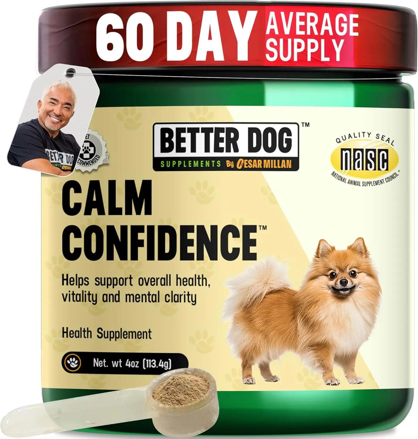 Calm Confidence – Dog Focus & Relaxation Support Supplement | By Cesar Millan