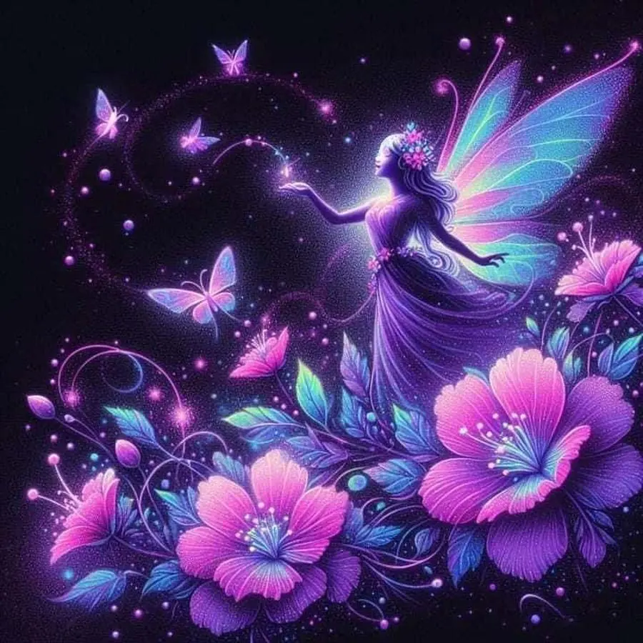 5D DIY Full Drill Round Diamond Painting - Diamond Painting Kit Butterfly in Flight Mosaic Canvas DIY Wall Art, Home Wall Decor, Suitable for Halloween, Christmas, Birthdays, and Anniversary Gifts