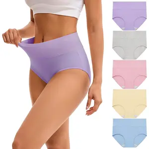 Women's Maternity High-Rise Cotton Blend Underwear - Seamless, Tagless, Full Coverage Briefs, 5-Pack for Regular & Plus Sizes