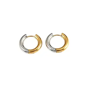 3mm Thick Hinged Hoop Earrings Pair Titanium Steel