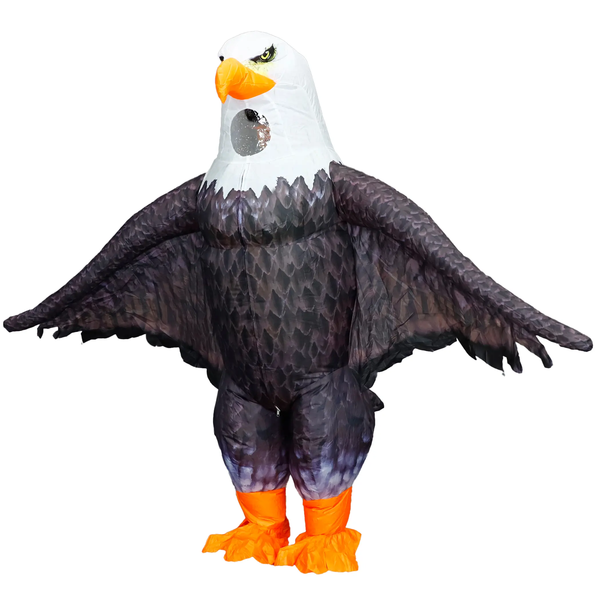 Women's Classic Halloween Inflatable Eagle Mascot Costume Set - Polyester Fabric, Fan-Included, Fitted Cut, 155-180cm Size, Battery Box (No Batteries Included) for Cosplay Parties, Inflatable Costume Sets