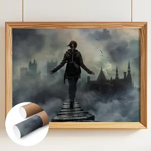 Violet Sorrengail The Parapet Unframed Poster - Fourth Wing Fine Art Illustration - Rebecca Yarros Bookish Wall Decor - Dragon Rider Fan Art Poster