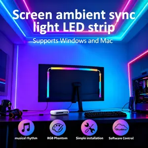 RGB screen light synchronization ambient light strip for e-sports monitor, computer desktop background light strip