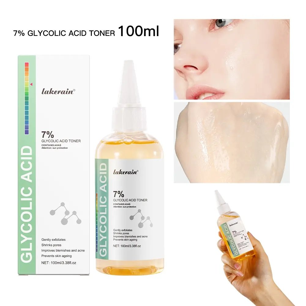 Moisturizing 7% Glycolic Acid Toner, Glycolic Treatment Tonic, 2 Counts Gentle Exfoliating Facial Toner for Face, Pore Minimizing, Hydrating Moisturizer, for Smooth, Clear & Radiant Skin, Suitable for Men & Women, Hydrate