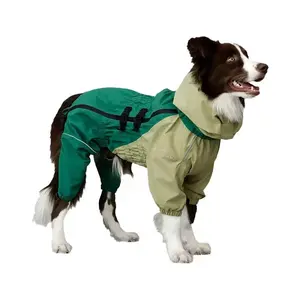 Waterproof Outdoor Rain Jacket for Medium & Large Dogs — Windproof, Four-Season Sports/Hiking, Full-Body Coverage