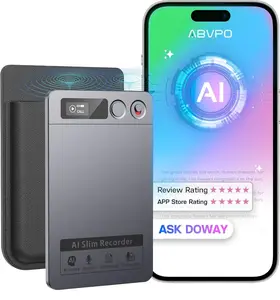 AI Voice Recorder - Transcribe & Summarize with AI Noise Cancellation 152 Languages 64GB Memory App Control Gray Essential Audio Companion for Lectures Meetings Calls Device