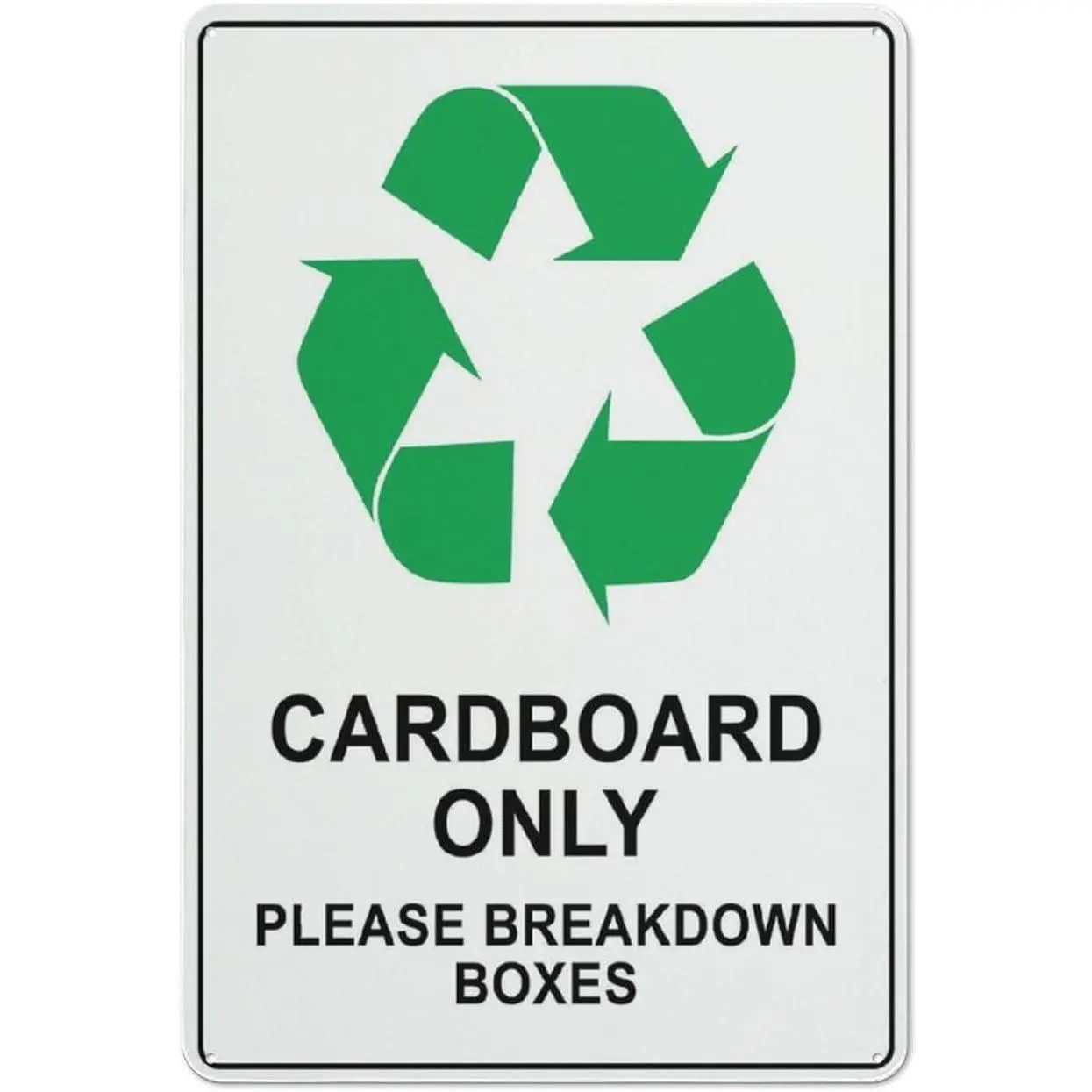 Cardboard Only Please Breakdown Boxes Sign Safe Sign, Signs Outdoor, 12 X 8 In, Sign For Home, Business, Driveway Alert
