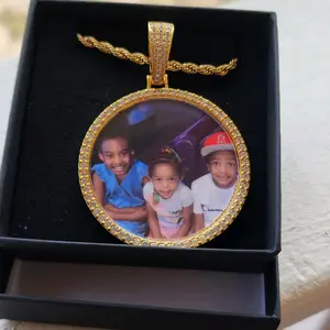 45MM ROUND PHOTO PENDANT NECKLACE