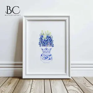 Texas Bluebonnet Print | Hill Country Wildflower Wall Art | Room Decor Unframed