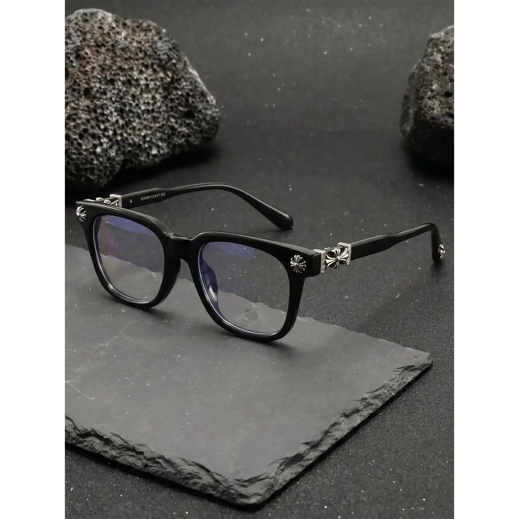 Trendy Fashionable Plain Glasses, Retro Metal Frame Blue Light Blocking Eyewear, Stylish otective Sunglasses for Daily Use