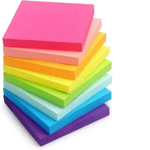 8 Pads Sticky Notes 3x3 Self-Stick Notes 8 Bright Multi Colors Purple Sticky Notes, 85 Sheet/Pad