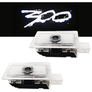 2 PCS Car Door Lights Logo Projector Designed 300 300C 300S 2005-2022 [Never Fade], Red Projector Ghost Shadow Light, 300 Accessories Door Courtesy Step Light - White 01