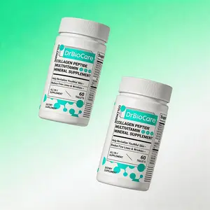 DrBioCare Collagen Peptide Multivitamin 2PCS 60 Tablets Each Skin Wellness Support Daily Essential Nutrients Beauty Health Supplement - Edible, Healthcare