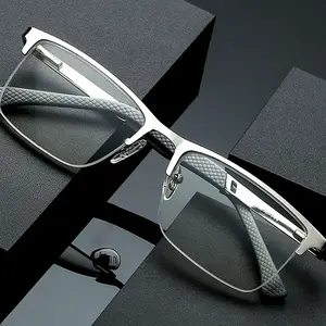 Men's Anti-Blue Light Computer Glasses - Metal Frame Reading Glasses, Suitable for Office, Gaming, Digital Devices - Computer User Glasses, Modern Style, Durable Frame, Protective Lenses, Office Staff Exclusive