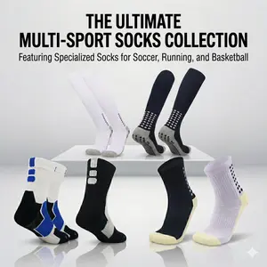 Sports socks; unisex compression running socks; mid-calf basketball socks; long soccer socks; quick-drying, non-slip, sweat-wicking socks; thickened, antibacterial, sweat-wicking socks Athletic Breathable Elastic Football Hospital Ribbed