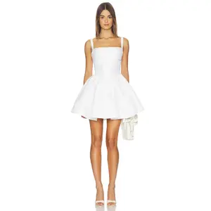 V. Chapman Addison Dress in White Windsor Brocade