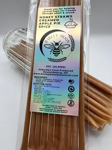 Honey Straws - Creamed Apple Pie Spice - Barley Moon Botanicals - Pure Honey, Natural Ingredients