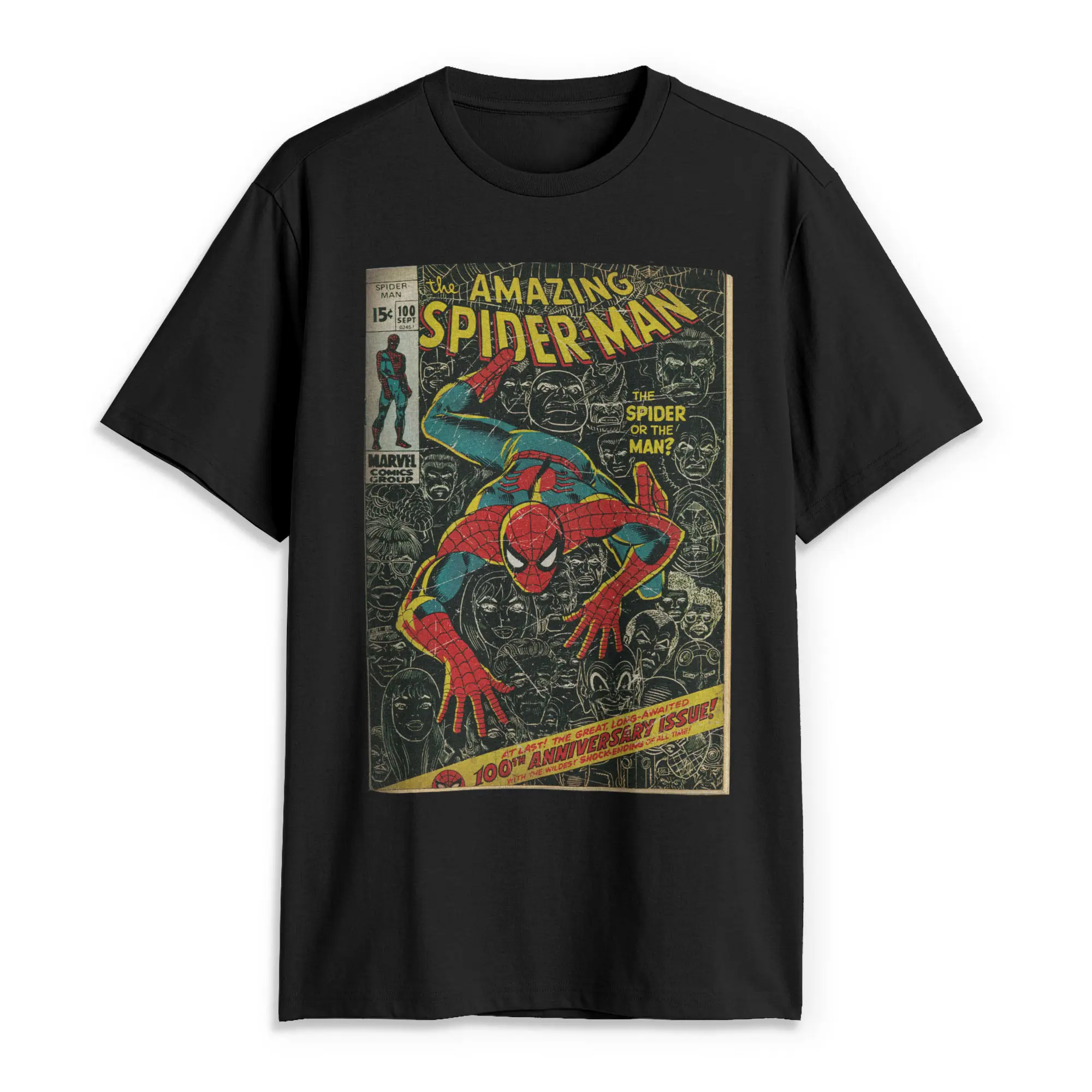 Marvel Men's Short-Sleeve Spider-Man Comic Book Anniversary  Men's Graphic Tee's, Menswear T-Shirt